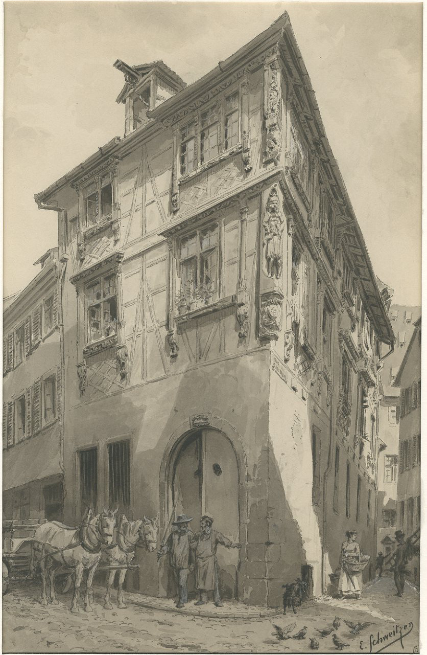 VUE DE STRASBOURG : MAISON AU SAUMON RUE DES CHANDELLES_0